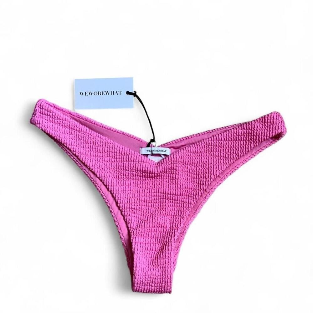 Pink Bikini Bottoms High Cut Small NWT